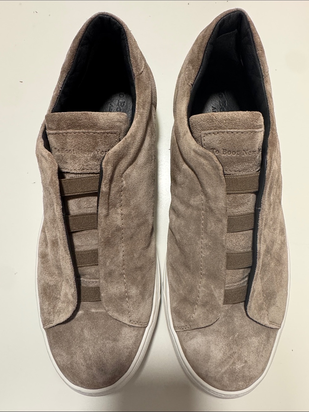 Men's Slip-On Suede Sneakers in Taupe by